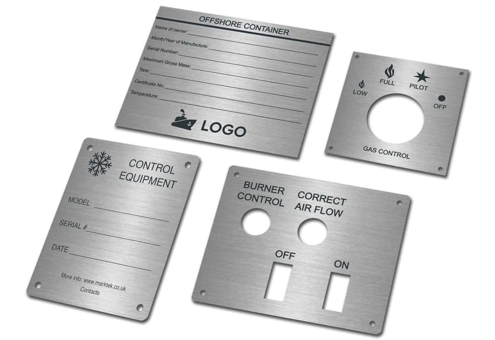 Stainless Steel Labels easy to customize and order Marktek